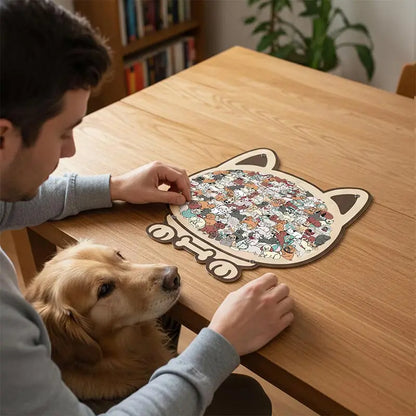 New DIY Dog Puzzle Fun Wooden Educational Toys Dog Animal Decompression Handmade Assembled Toy Gift For Children and Adults