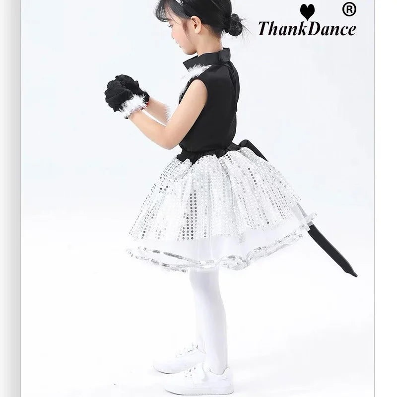 Cute Cat Cosplay for Kids Cat Girl Costumes Girl and Boys Cosplay Animal Dance Costumes for Children Halloween Clothing