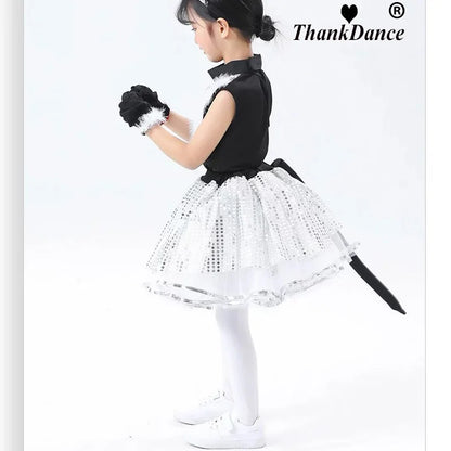 Cute Cat Cosplay for Kids Cat Girl Costumes Girl and Boys Cosplay Animal Dance Costumes for Children Halloween Clothing