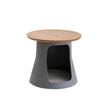 Solid Wood Minimalist Cat Side Table Multi-Functional Coffee Table Pet Bed for Living Room Home Use Cat Furniture