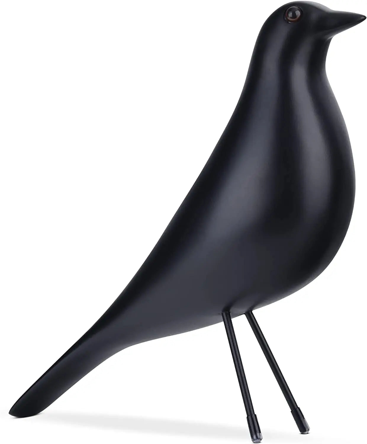 Black Bird Figurine Resin Bird Statue Sculpture Modern Minimalist Bird Decorative Ornaments for Living Room Bedroom Office Decor