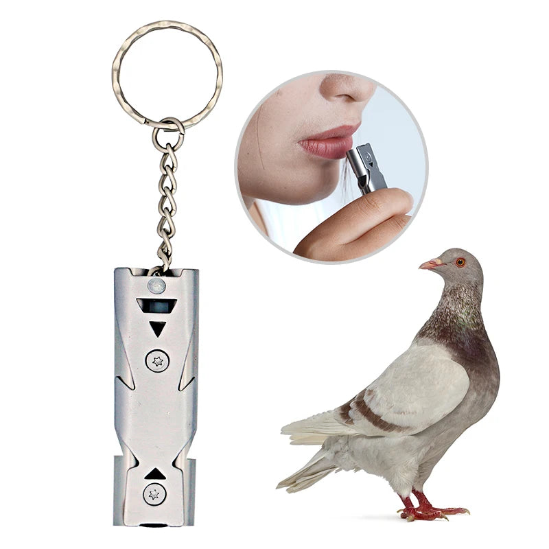 Birds Ultrasonic Training Whistle Stainless Steel Return To Nest Bird Training Tool For Parrot Pigeon