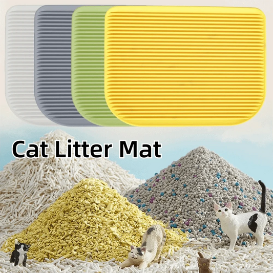 Durable Super Hard Cat Litter Mat Waterproof Non Slip Litter Catcher Splash-Proof Washable Litter Trapper Pad Pet Litter Box