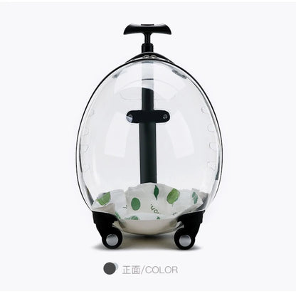 Pet Transparent Trolley Case Cat Dog Travel Convenient Portable Large Capacity Cart Ventilate Pet Carriers Supplies Accessories
