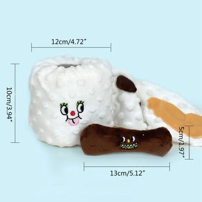 Food Dog  Simulation Toilet Paper Rolling Paper Bucket Dog Sniffing Toys Pet Supplies Chew Training  Dog Chew Toys