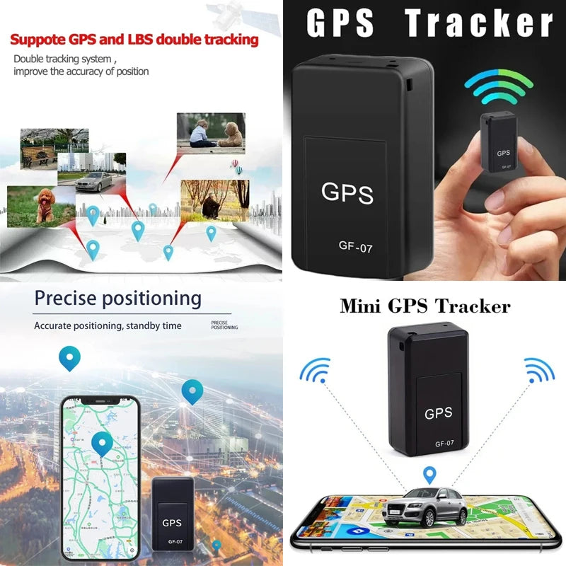 GF07 Magnetic Mini GPS Tracker Real-Time Vehicle Locator Car Pet Tracking Device Compact Portable GPS Locator Position APP }{_)(