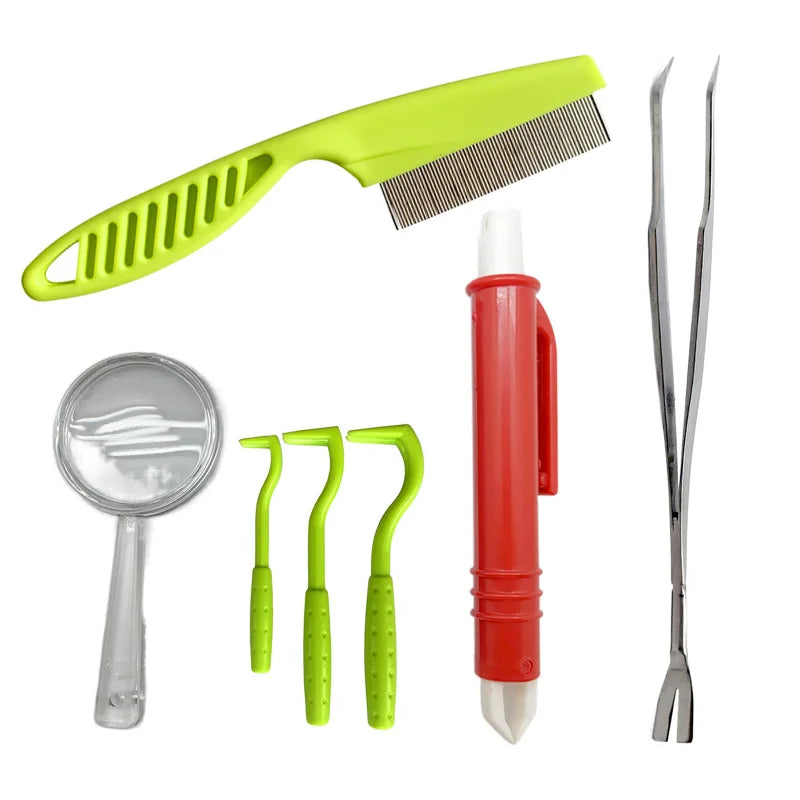 Tick Removal Tool Kit for Dogs Fleas Parasites Cleaning Tweezers Pet Grooming Accessories Hygiene Care fly trap garden moth