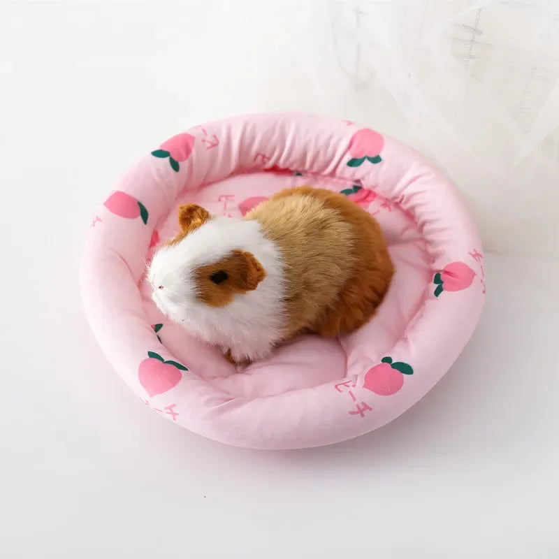 Small Animal Warm Litter Mat Cushion Bed for Rabbit Hamster Pig Cozy House Floor Mat Pet Bedding Accessory