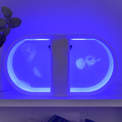 Interesting Small Acrylic Living Room Aquarium Ornamental LED Fish Tank Ornaments Jellyfish Tank Aquarium