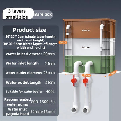 Fish Tank External Filter Box Aquarium Water Circulation System Filters Aquarium Canister Filter Equipment Fishbowl Supplies