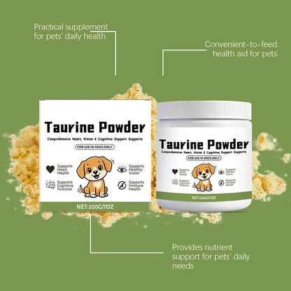 200g Taurine Powder Paw VitaTtaurine Supplement for Dogs Supports for Heart-Vision Daily Welln-ess in Dogs