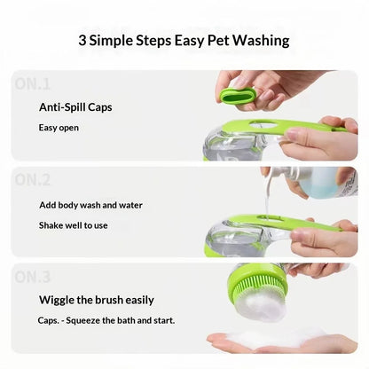 Pet Bath Brush for Small Dogs & Cats: Specialized Dog Washing Tool, Massage Scrub Brush - Pet Bathing Essential for