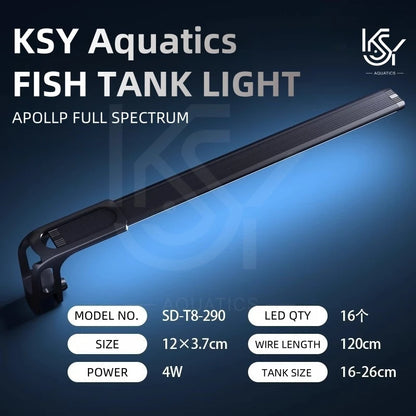 Aquarium Lighting LED Light for Fish Tank Coral Growth Full Spectrum Clear Water Energy Saving Lamp for Aquatic Plants