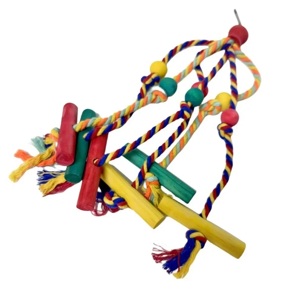 Bird Chewing Toy Bird Parrot Training Toys Chewing Foraging Hanging Cage Paper Strings Wire Drawing Ball Toy Relieve Boredom 1PC