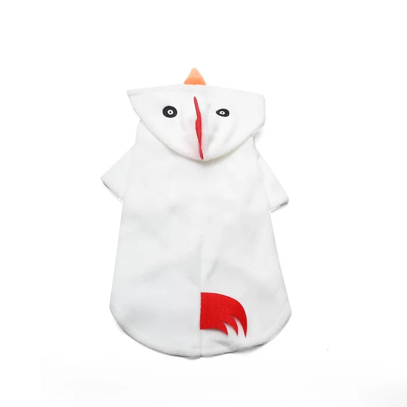Dog Chicken Costume, Pet Halloween Christmas Cosplay Dress Up Costumes, Pet Hoodie Outfits Coat Clothes for Small Medium Dogs
