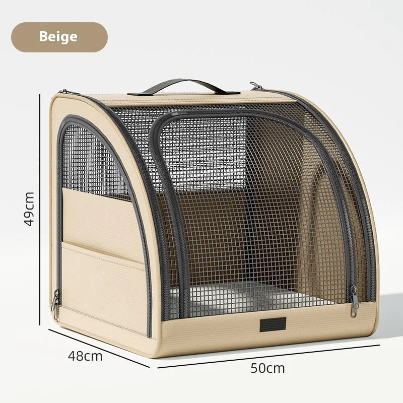 Portable Car Pet Bed Dog Cat Carrier Seat Cover Travel Cushion Non-Slip Washable Soft Outdoor Safe for Vehicles