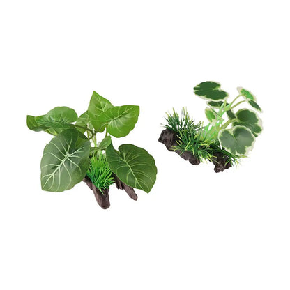 Fish Tank Landscaping Decorative Artificial Water Grass Lifelike Simulation Sunken Wood Plastic Fake Water Plant Aquarium