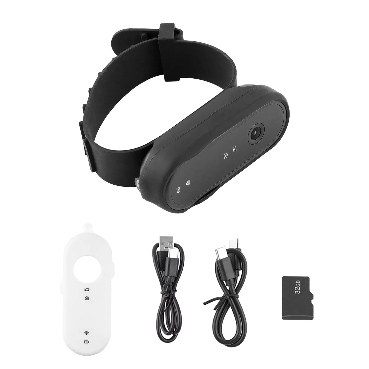Wireless Pet Dog Cat Collar Camera 120 Degree Wide Angle Pet Sports Action Camera Monitor For Video Records Indoor Outdoor 32GB