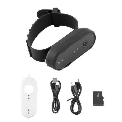 Wireless Pet Dog Cat Collar Camera 120 Degree Wide Angle Pet Sports Action Camera Monitor For Video Records Indoor Outdoor 32GB