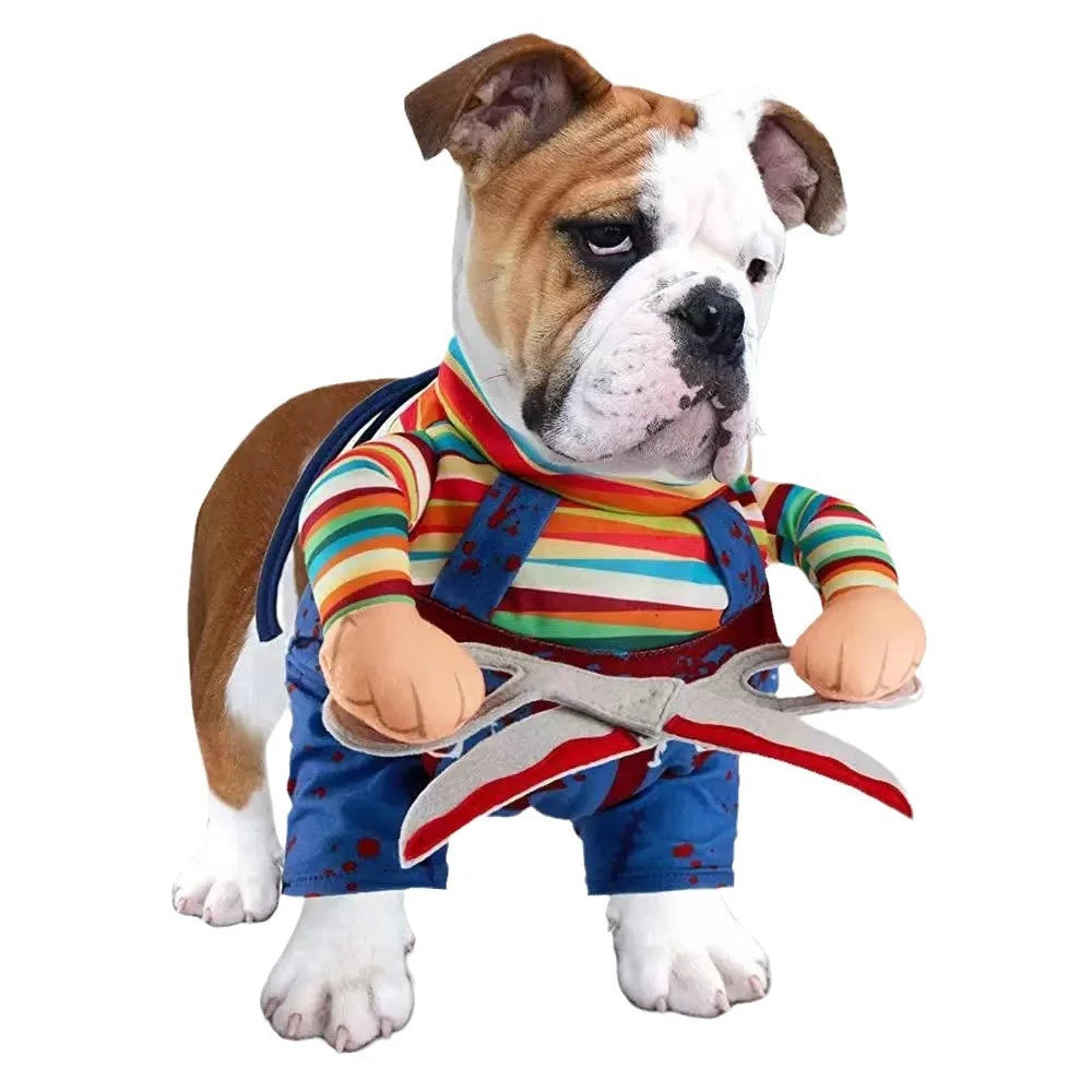 A pet costume outfit for fun disguise transformation cosplay Halloween Christmas novelty party costume dog clothes for small to