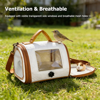 NEW Portable Bird Carrier Bag Breathable Design Handheld & Crossbody Small Pet Bag Suitable for Parrot Hamster Hedgehog Chipmunk