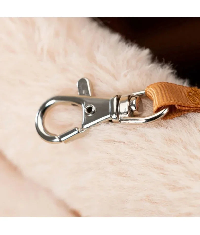 Furry Warm Cat Carrier Portable Pet Travel Bag Luxury Outdoor Handbag Car Seat Winter Cozy Nest For Puppy Kitten Transport