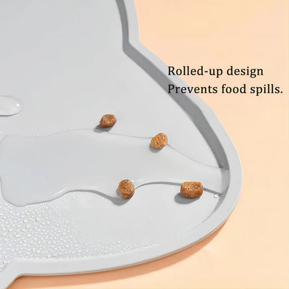 Silicone Pet Feeding Dog Cat Bowl Food Mat Non-Stick Waterproof Pet Food Feeding Pad Puppy Feeder Tray Water Cushion