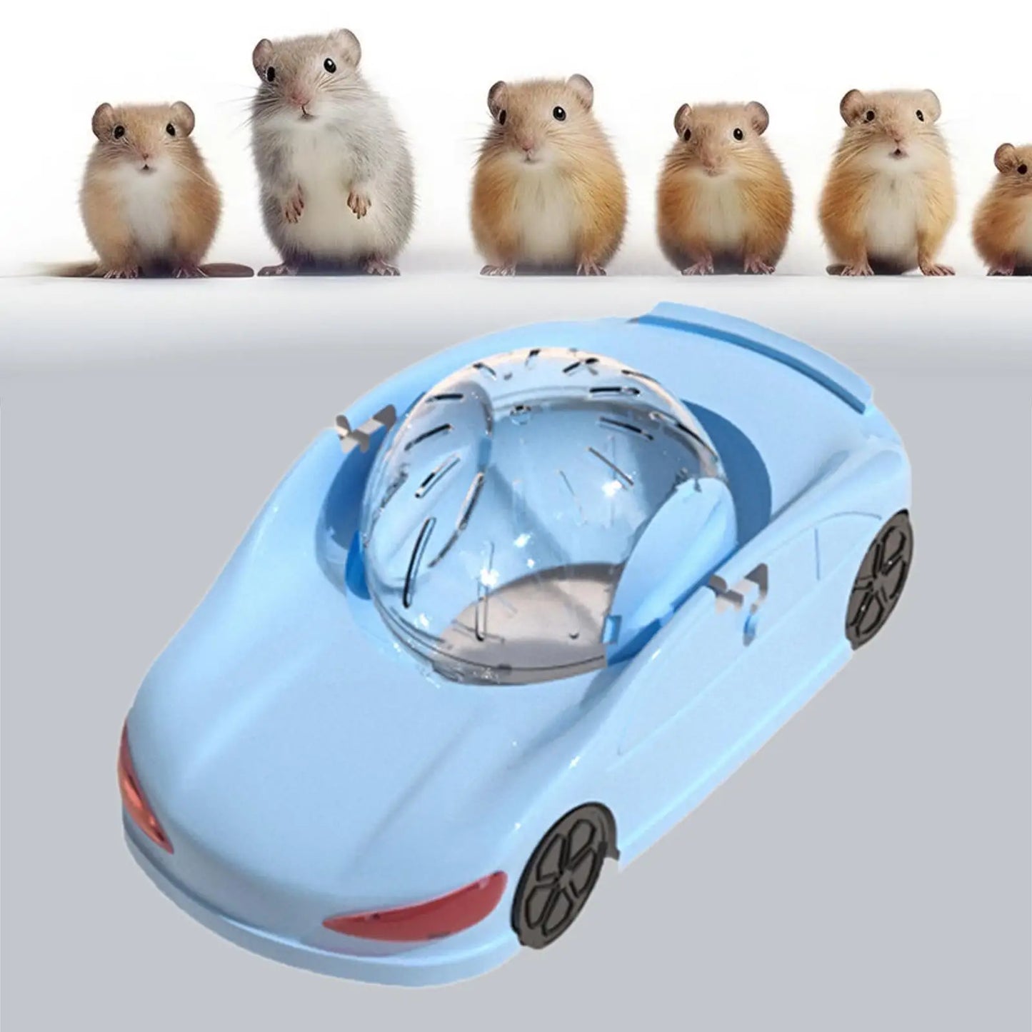 Hamster Running Ball Hamster Exercise Wheel Multiuse Hamster Toy Car Enjoyable  Sports Design Clear for Rat Small Animals Ferret