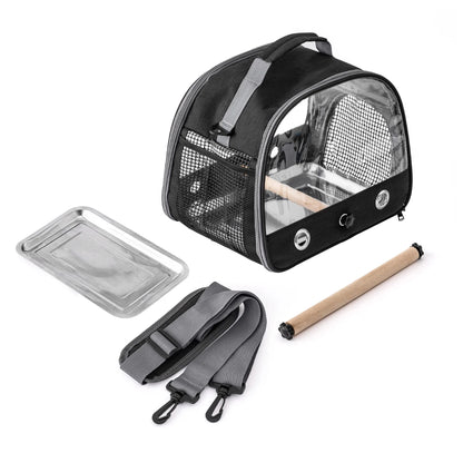 Small Bird Travel Carrier Portable Parrot Parakeet with Standing Side Access Window Foldable Outdoor Carry Bird Carrier Bag