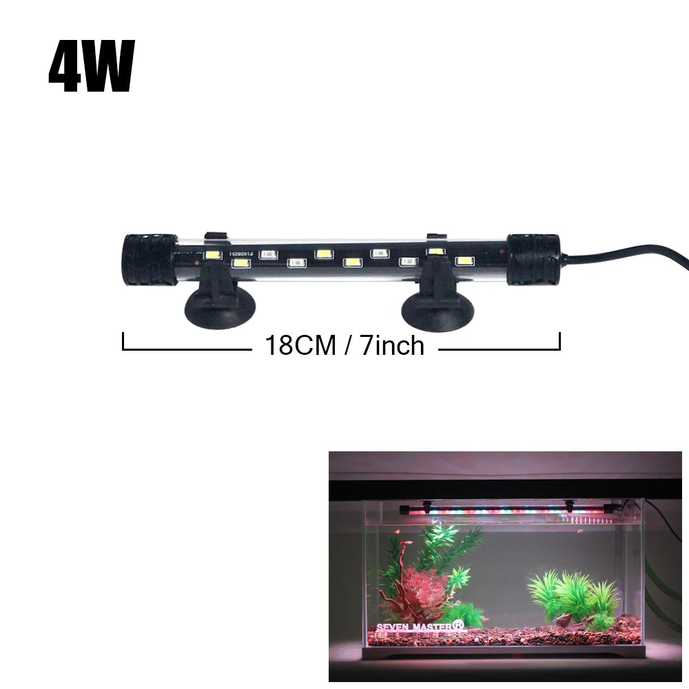 Aquarium Light LED Plant Grow Lamp Waterproof Fish Tank Light 18-58CM Underwater Aquariums Decor Lighting 90-260V 5730chip
