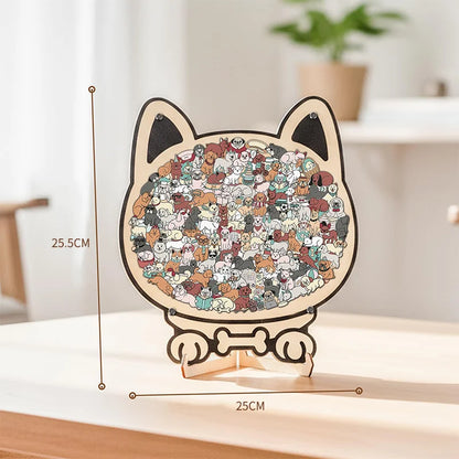 New DIY Dog Puzzle Fun Wooden Educational Toys Dog Animal Decompression Handmade Assembled Toy Gift For Children and Adults