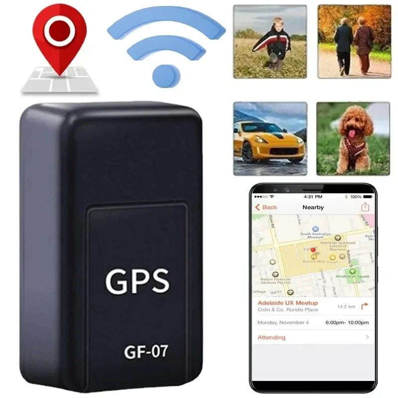GF07 Magnetic Mini GPS Tracker Real-Time Vehicle Locator Car Pet Tracking Device Compact Portable GPS Locator Position APP }{_)(