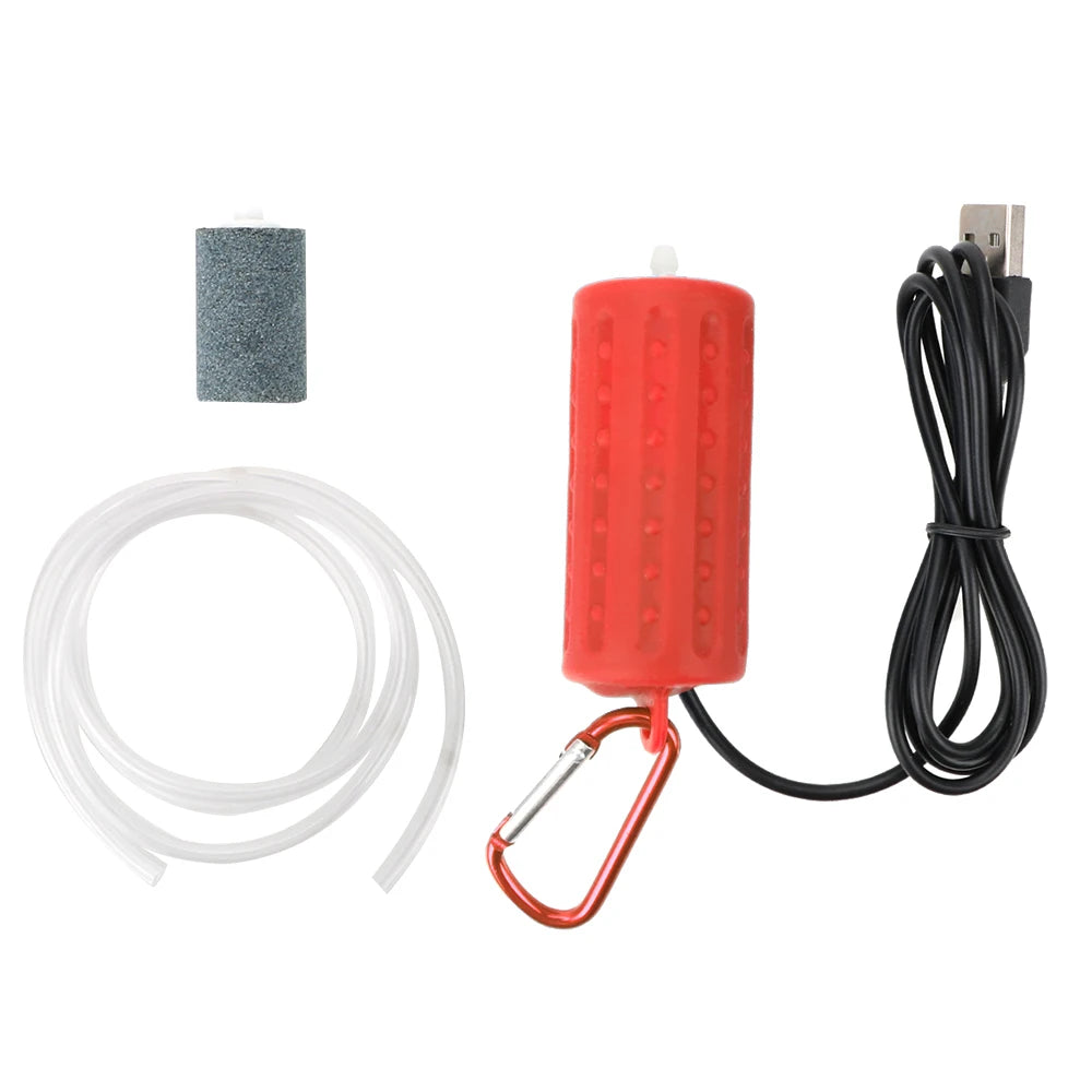 Aquarium Fish Tank Oxygen Air Pump Portable Aquatic Terrarium Filter Mute Energy Saving Supplies Mini USB Fish Tank Accessories