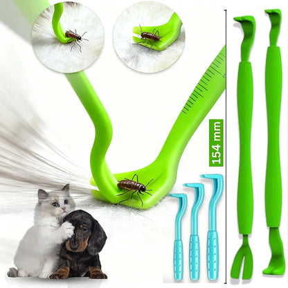 5Sets Flea Remover Hook Tick Remover Tweezer Tick Pull Pet Cat Dog Tick Clamp Accessaries Pet Mite Flea Extractor Dog Accessarie