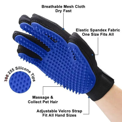 Pet Cat Grooming Gloves Cats Hair Brush and Comb Gloves to Bathe Dogs Cleaning Hair Removal for Dog Animal Use Accessoies