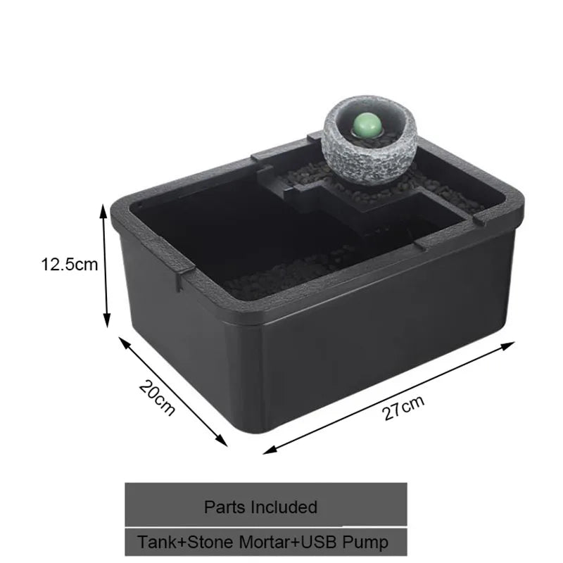 Acrylic Ecological Filter Fish Tank Silent Operation Desktop Mini Fish Tank Self Filtration Water Circulation Ancient Culture