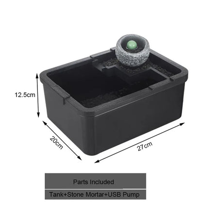 Acrylic Ecological Filter Fish Tank Silent Operation Desktop Mini Fish Tank Self Filtration Water Circulation Ancient Culture