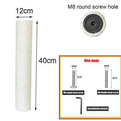 DIY Cat Tree Accessories Cat Scratching Post Scratch Support Ceiling Cat Climbing Tower Platform Cat House Hammock Pet Furniture