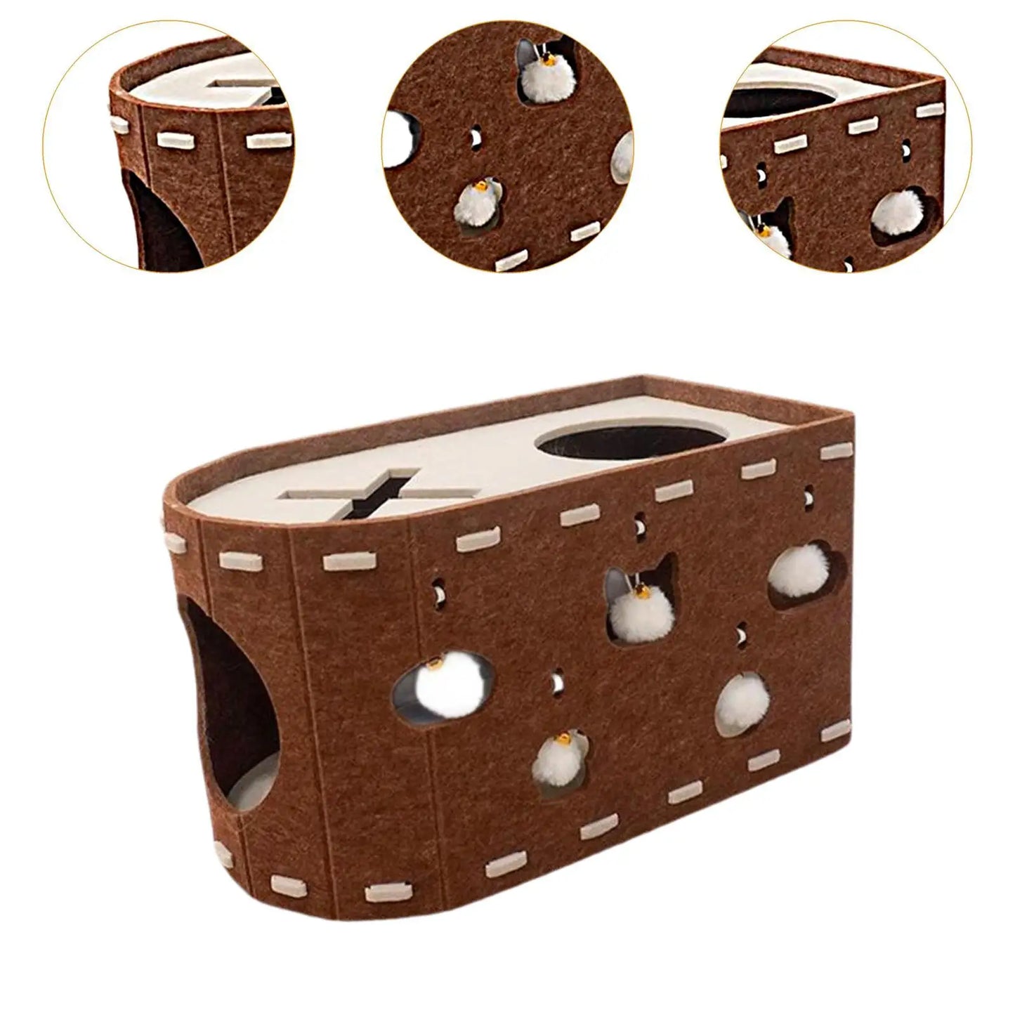 Cat House Scratch Condo Scratching Pad Furniture Protector Scratch Resistant Practical Sturdy for Multiple Cats Scratcher Bed