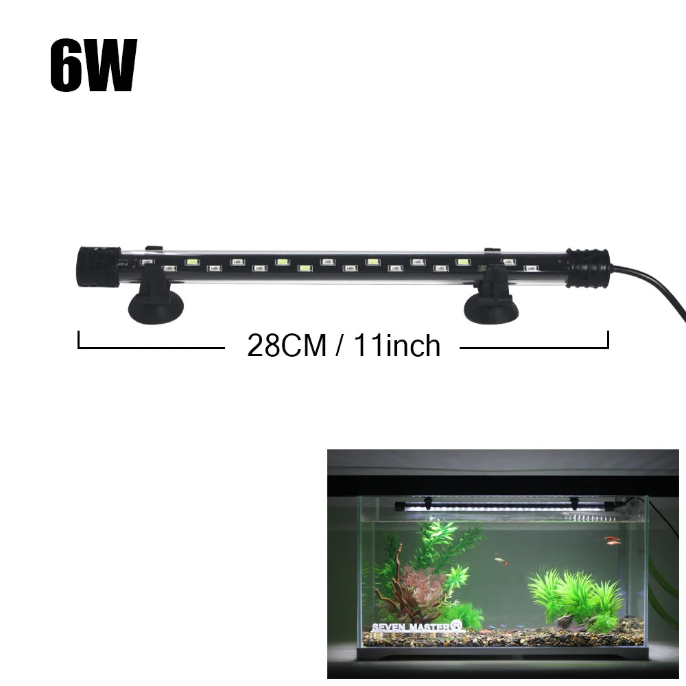 Aquarium Light LED Plant Grow Lamp Waterproof Fish Tank Light 18-58CM Underwater Aquariums Decor Lighting 90-260V 5730chip