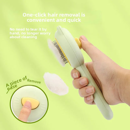 Cat Dog Grooming Brush Deshedding Tool for Loose Fur Removal Slicker Brush Pet Hair Care Essential