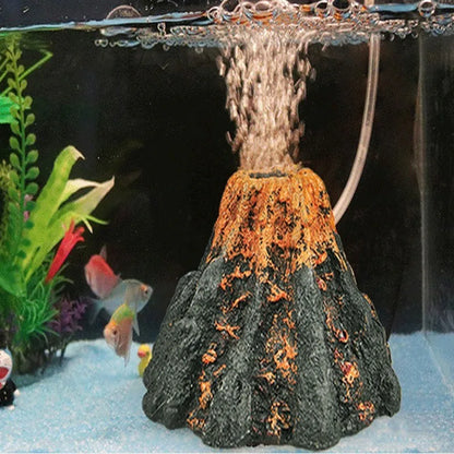 Aquarium Accessories Resin Crafts Simulation Artificial Volcano Rockery Fish Tank Decor Pet Supplies Ornament   Home Decoration