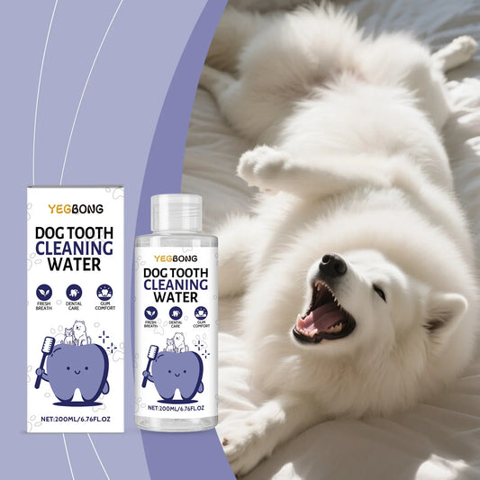 Drinkable Pet Water Additive Dental Care for Dogs Cats Natural Oral Hygiene Freshens Breath Removes Plaque Control Safe Gentle