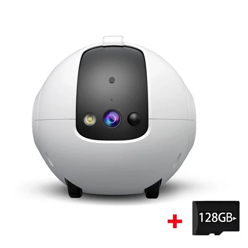 Pet Surveillance Camera 4MP 360° Robot Camera Bidirectional Dialogue Motion Detection Baby Pet Camera for Dog Cat Baby Elderly