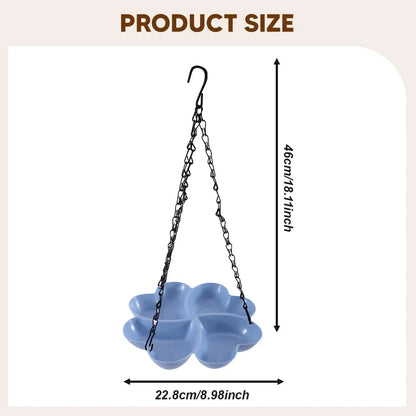 Bird Feeder Water Bowl Feeding Tray Stable Hanging Design for Outdoor Garden Birds Drinking