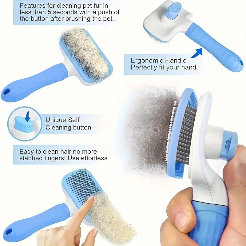 1pcs Pet Massage Comb, Pet Hair Removal Brush, Easy Tool for Removing Loose Bottom Hair of Pets Such As Dogs and Cats