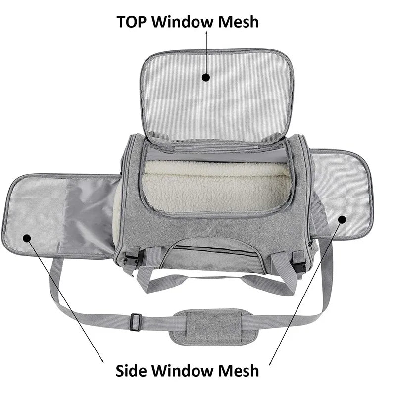 Pet Carrier Cat Carrier Dog Carrier for Small Medium Cats Dogs Pets Cat Carrying Case Soft Sided Cat Bag Pet Travel Carriers