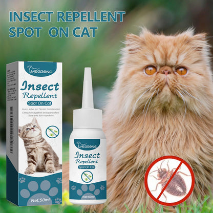 Pet deworming drops to remove fleas, ticks, lice, mites, ringworm treatment, relieve pet itching
