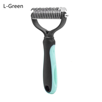 Pet Hair Removal Combs Pet Fur Knot Cutter Double sided Hairdressing Pet Combs Dog Cat Hair Shedding Combs Safe Dematting Brush