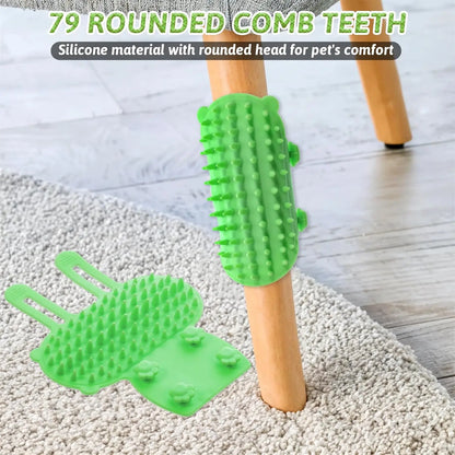 Cat Self Groomer Massager for Indoor Cats Scratcher Scratching Brush Remove Hair Comb Grooming Table Dog Kitten Care Accessories